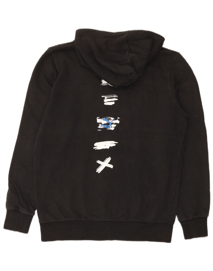 Puma Herren Grafik-Hoodie-Pullover aus mittelschwarzer Baumwolle