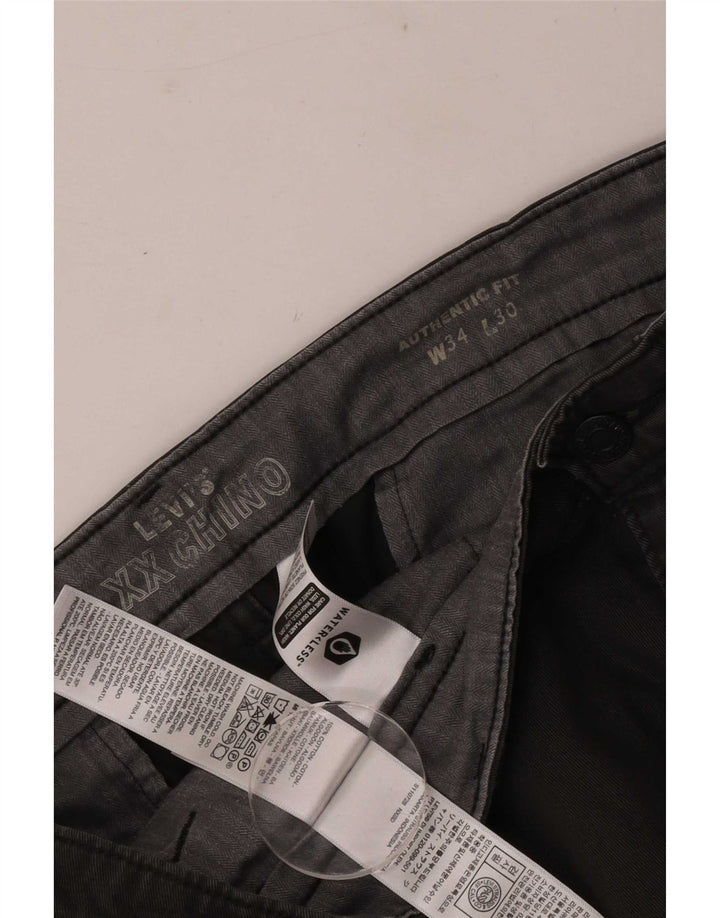 Levi's Herren Authentische Chinohose W34 L30 Graue Baumwolle