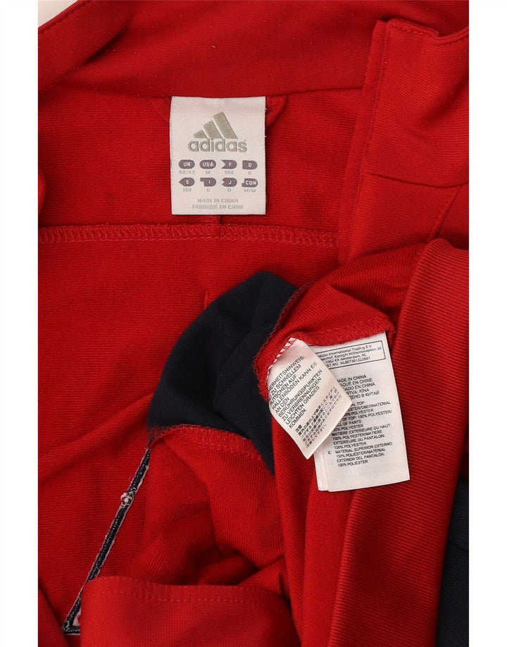 Adidas Herren-Trainingsanzugoberteil mit Grafik, UK 40/42, Mittelrot, Farbblock