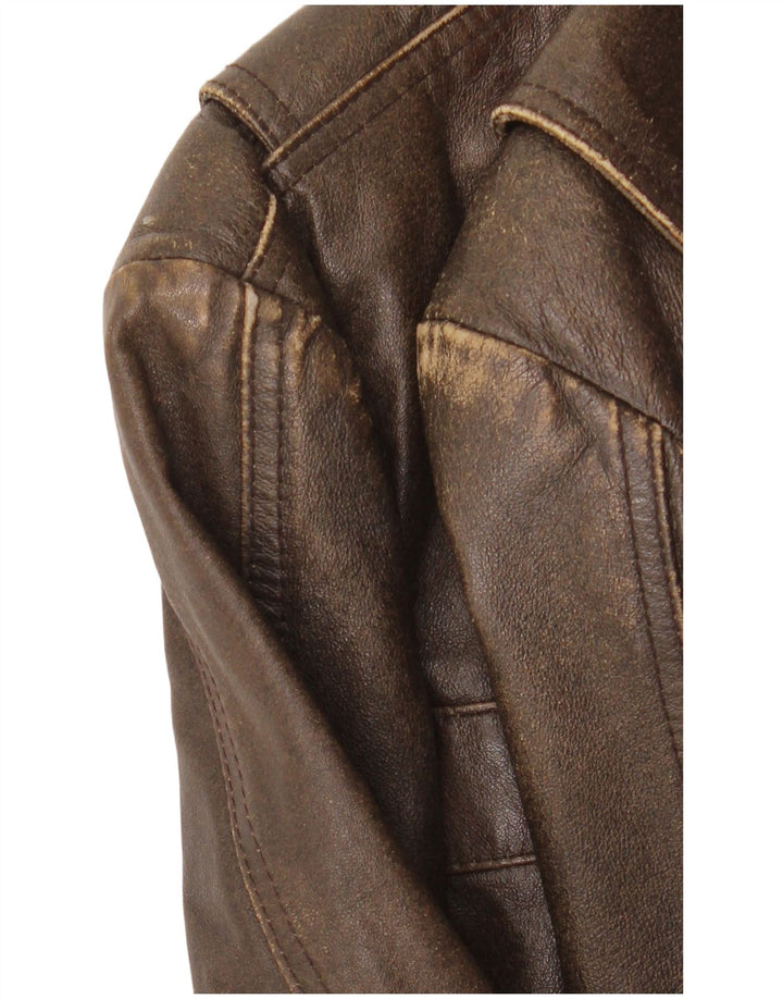 Route 66 Herren Lederjacke UK 40 Großes braunes Leder