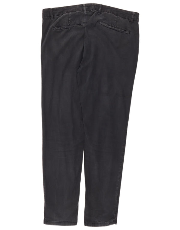 Zara Mens Slim Chino Trousers EU 48 XL W38 L30 Navy Blue Cotton