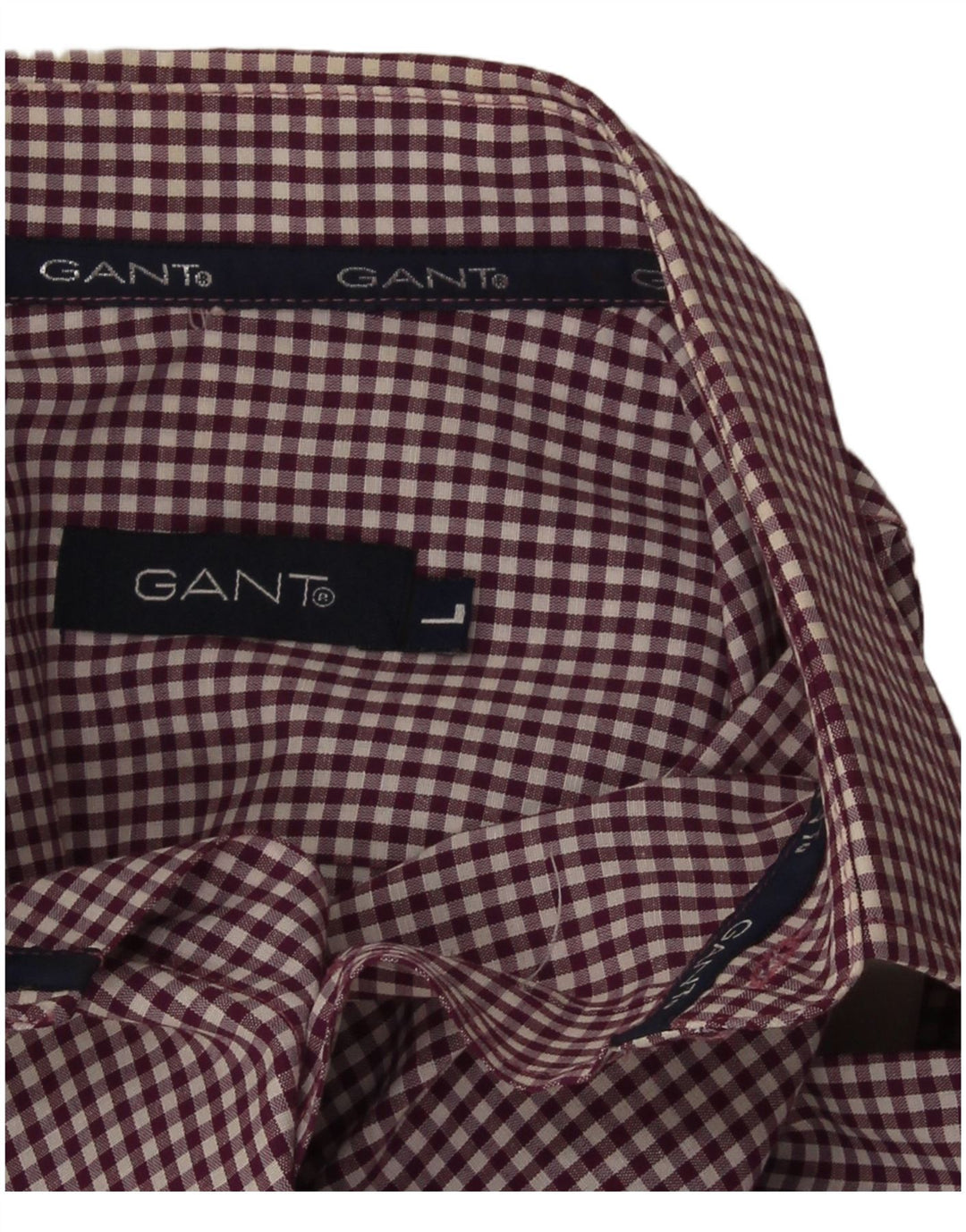 Gant Herrenhemd, groß, Burgunderrot, Gingham