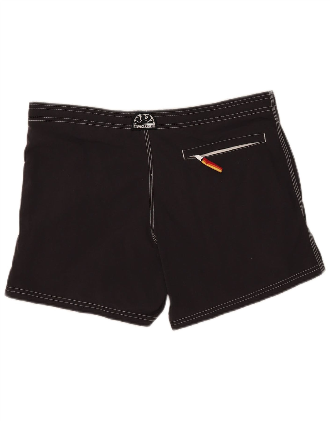 Sundek Herren-Badeshorts, klein, graues Nylon