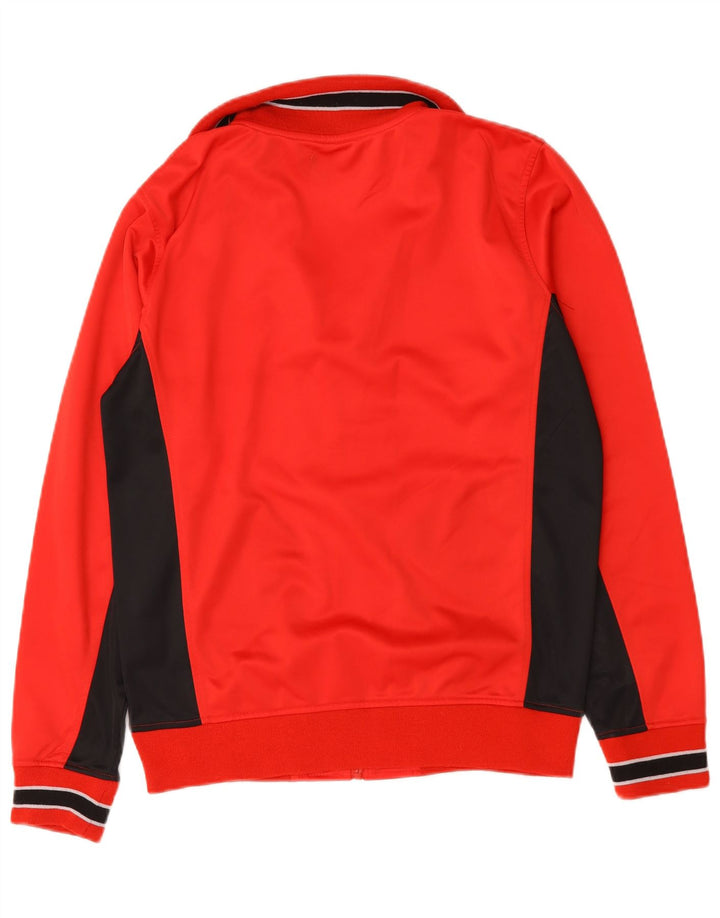 Kappa Herren-Trainingsanzug-Top-Jacke, großes rotes Farbblock-Polyester