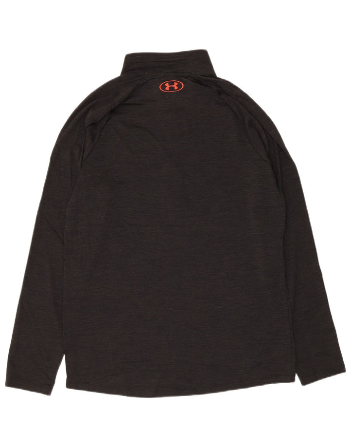 Under Armour Herren-Pullover-Trainingsanzugoberteil mit Reißverschluss und Halsausschnitt, Größe S, Schwarz