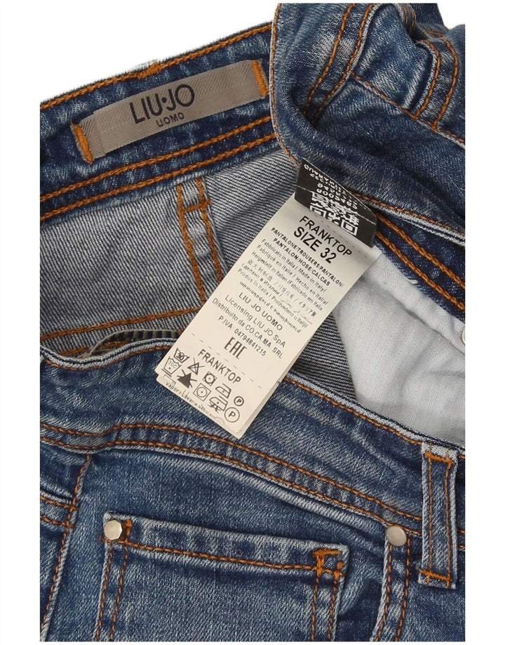 Liu Jo Herren Franktop Slim Jeans W32 L28 Blaue Baumwolle