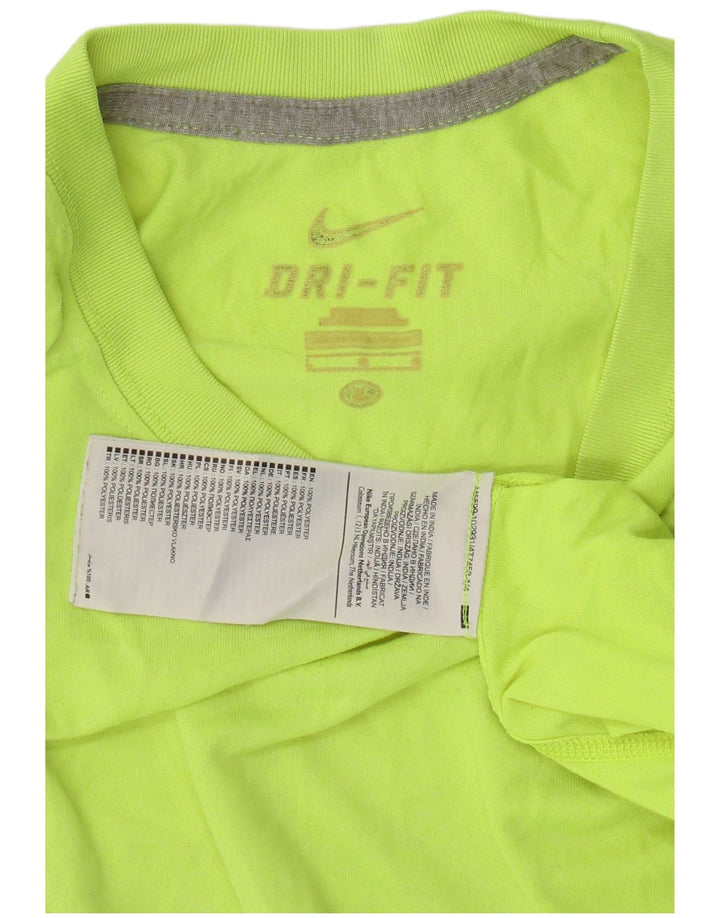 NIKE Herren Dri Fit T-Shirt Top Large Grün Polyester