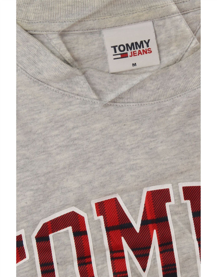 TOMMY HILFIGER Mens Graphic T-Shirt Top Medium Grey Vintage Tommy Hilfiger and Second-Hand Tommy Hilfiger from Messina Hembry 