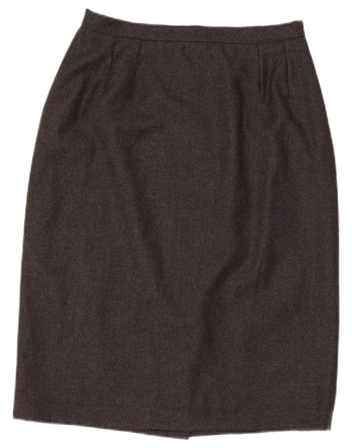 Vintage Damen 3-Knopf-2-teiliges Rock-Set UK 14 Medium W26 Grau