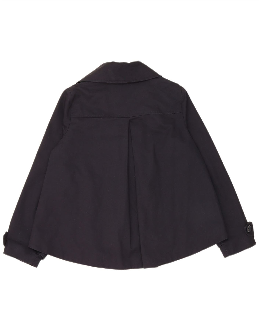 Les Copains Damen Übergroßer Pea Coat UK 10 Small Marineblaue Baumwolle