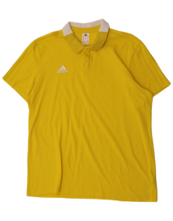 Adidas Herren Poloshirt 2XL Gelb Baumwolle