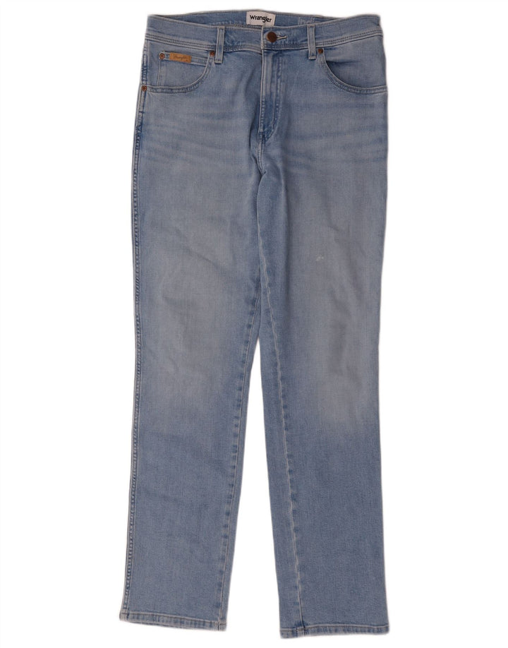Wrangler Herren Texas Slim Jeans W33 L32 Blaue Baumwolle