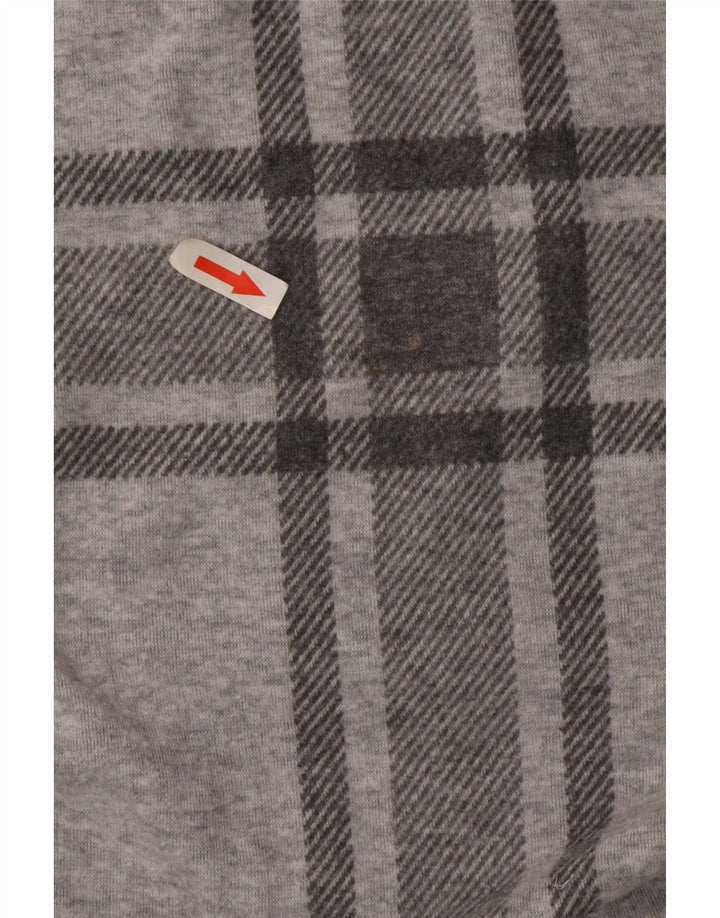 Marks & Spencer Damen-Oversize-Oberteil, langärmlig, Gr. 10, klein, grau kariert