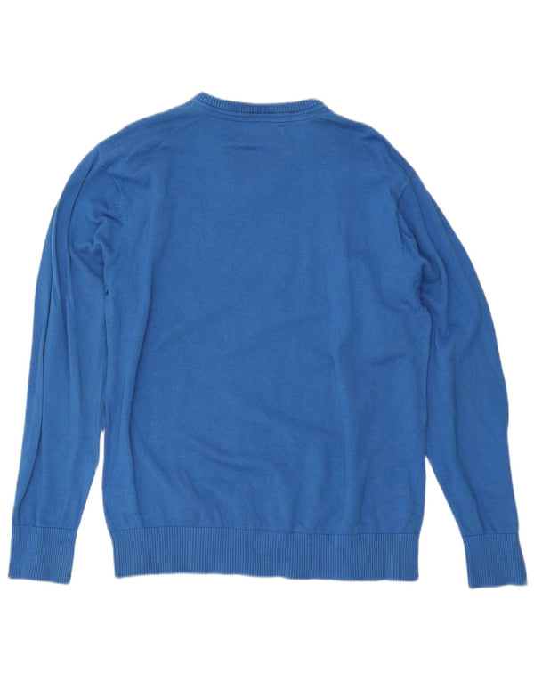 Crew Clothing Herren-Pullover mit V-Ausschnitt, XL, Baumwolle, Blau