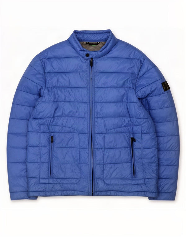 Dkny Herren Wattierte Jacke UK 44 2XL Blaues Nylon