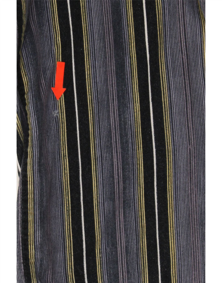 VINTAGE Mens Shirt Size 39/40 Medium Grey Striped Cotton Vintage Vintage and Second-Hand Vintage from Messina Hembry 
