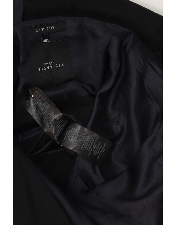 Ted Baker Herren-Blazer mit 2 Knöpfen, reguläre Passform, UK 38, mittelschwarz, Baumwolle