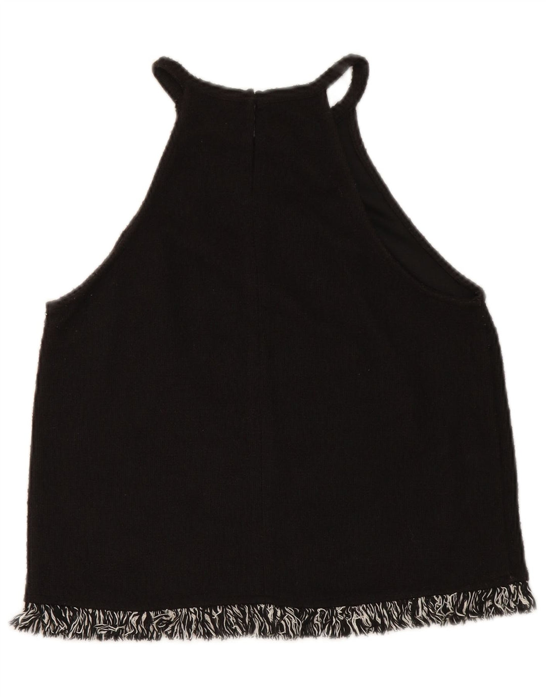 Zara Damen Trafaluc Crop Neckholder Top UK 10 Small Schwarz