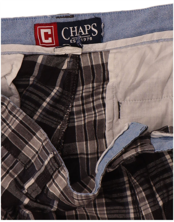 Chaps Herren-Chinoshorts W30 Medium Navy Blue Check