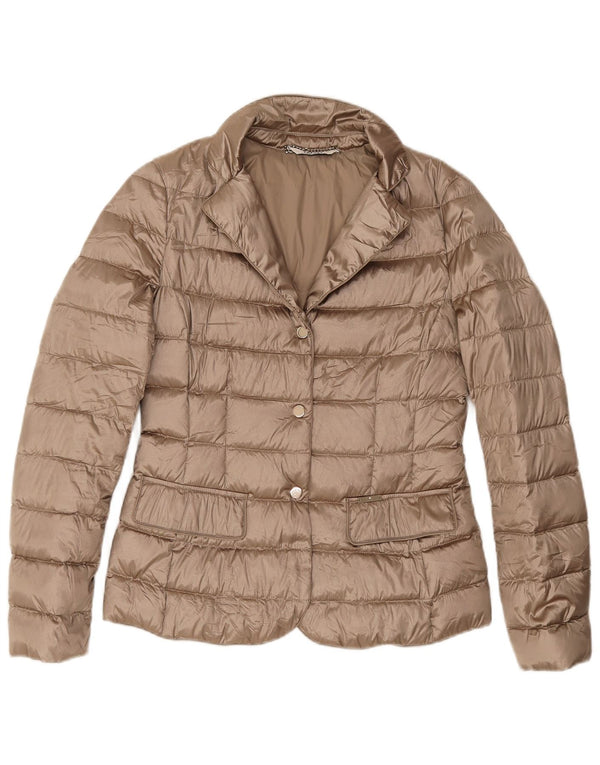 Liu Jo Damen Wattierte Jacke IT 42 Medium Gold Polyester