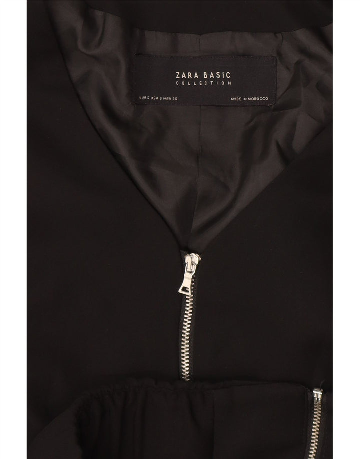 Zara Damen Blazer Jacke UK 10 Small Schwarz