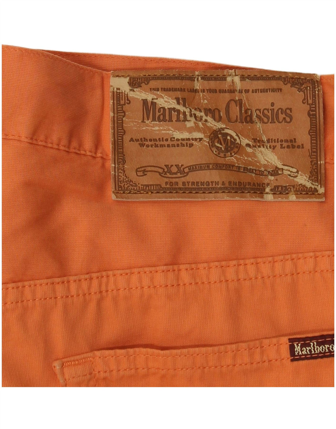 MARLBORO CLASSICS Gerade Damen-Freizeithose W34 L34 Orange Baumwolle