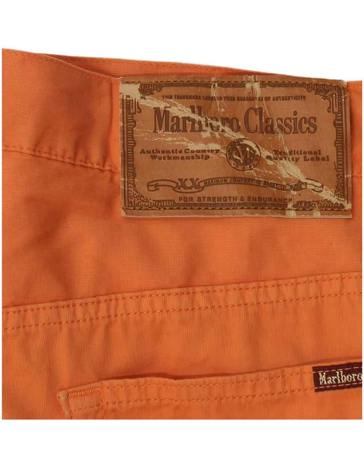 MARLBORO CLASSICS Gerade Damen-Freizeithose W34 L34 Orange Baumwolle