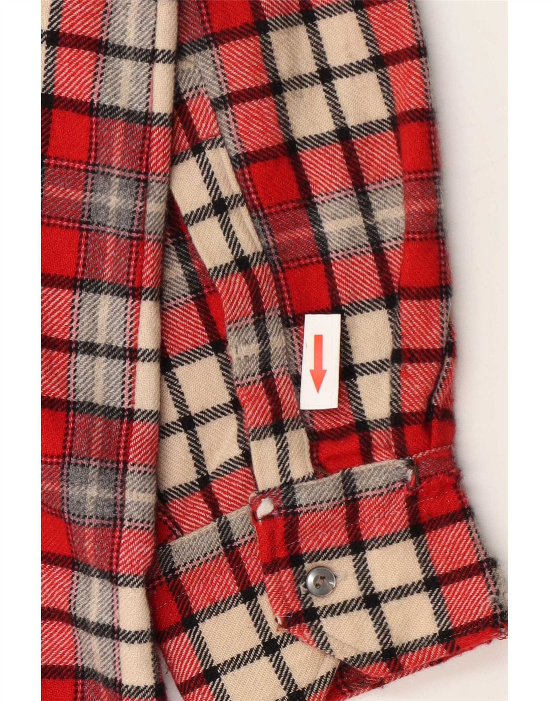 Vintage Herren Flanellhemd XL rot kariert Wolle