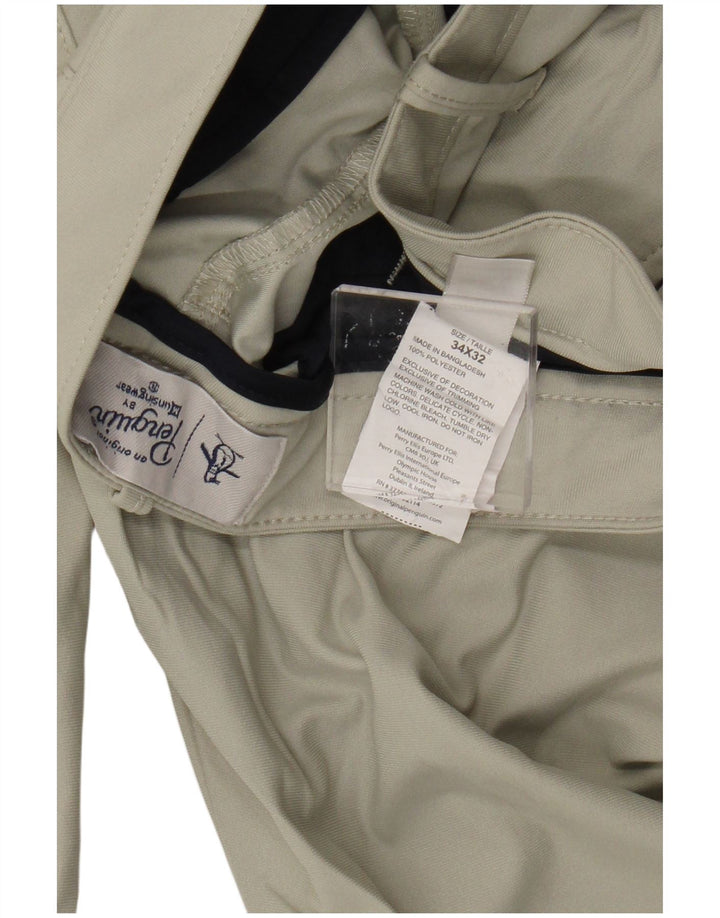 Penguin Slim Chino-Hose für Herren, W34, L32, grünes Polyester