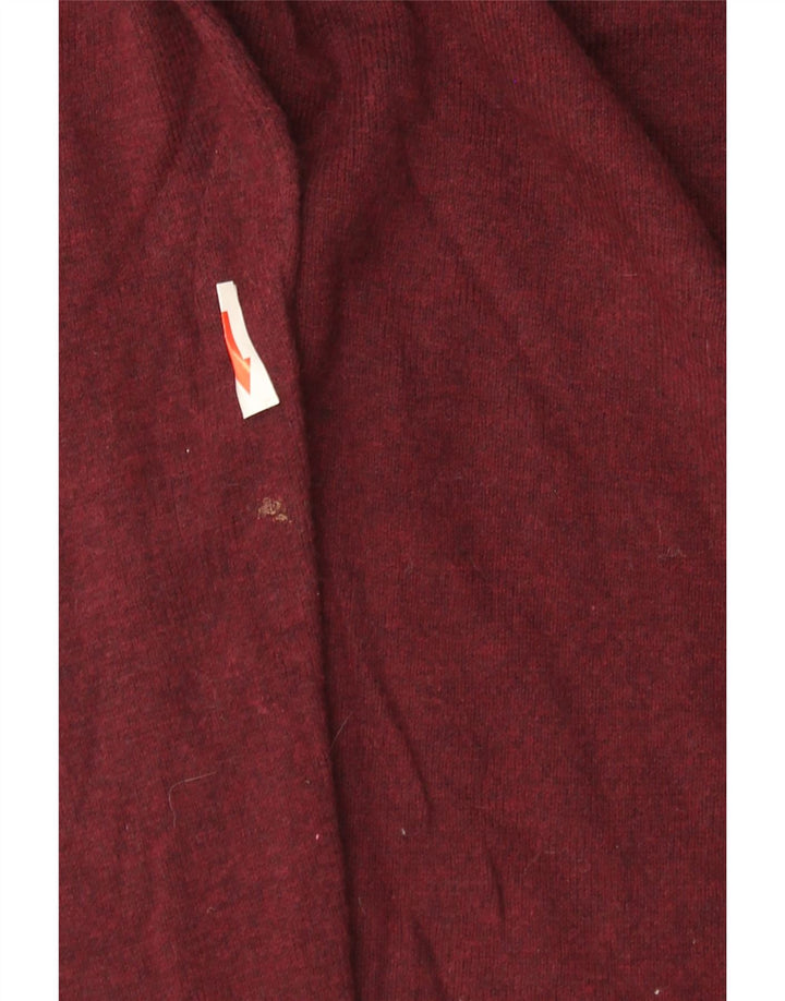 Superdry Herren-Pullover mit Rundhalsausschnitt, mittlerer burgunderroter Baumwolle