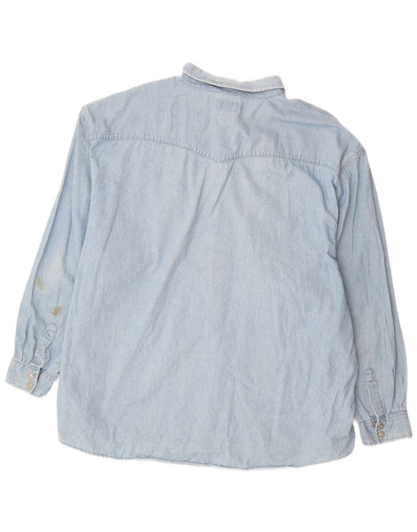 JOHN BANER Herren Jeanshemd 3XL Blaue Baumwolle