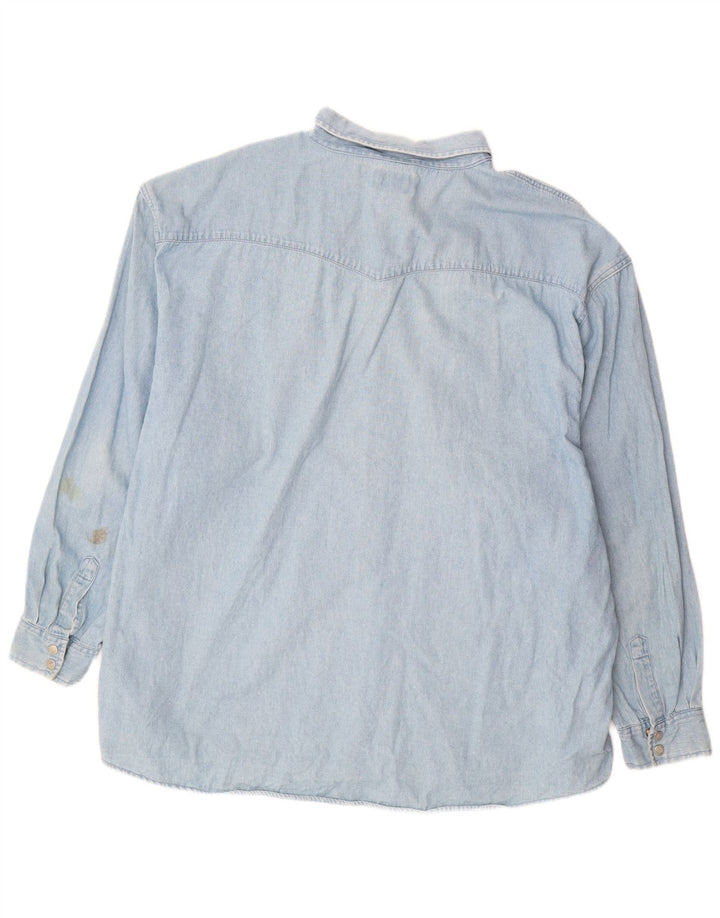 JOHN BANER Herren Jeanshemd 3XL Blaue Baumwolle