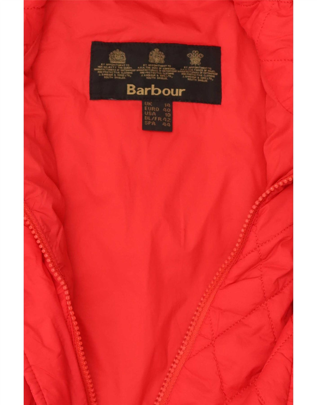 Barbour Damen Steppweste UK 14 Large Rot Polyamid