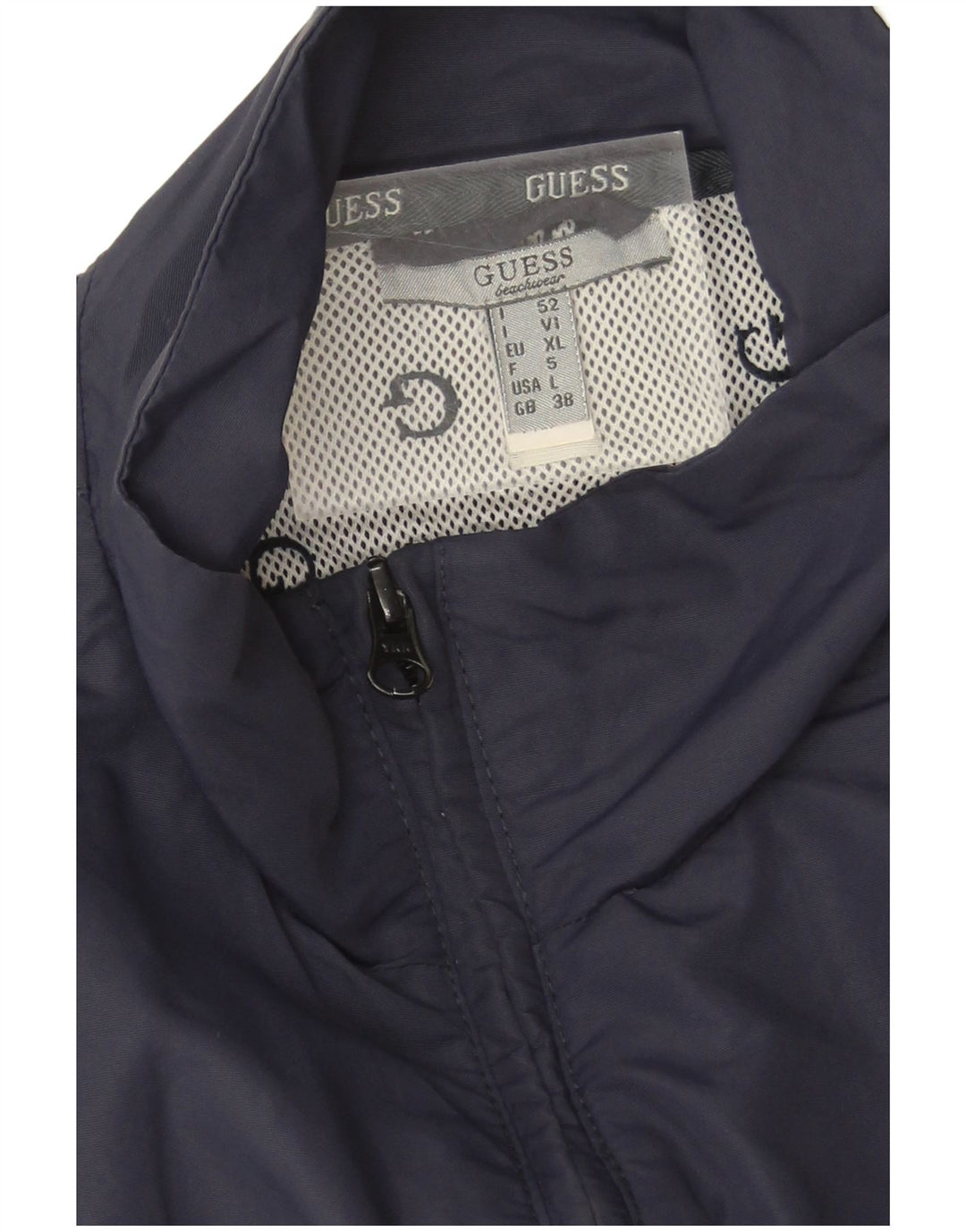 Guess Herren-Trainingsanzug, ärmellos, Jacke, XL, Marineblau, Polyester