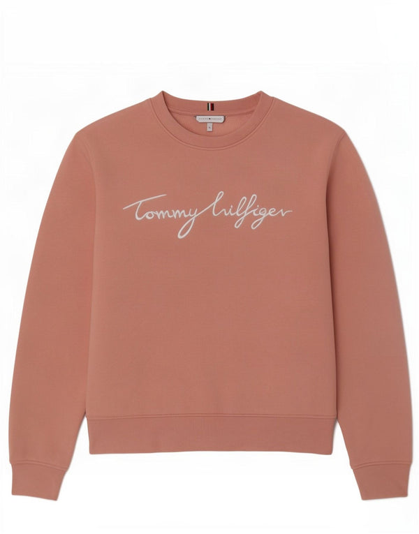 Tommy Hilfiger Damen-Sweatshirt mit Grafik, übergroß, Gr. 6, XS, Rosa