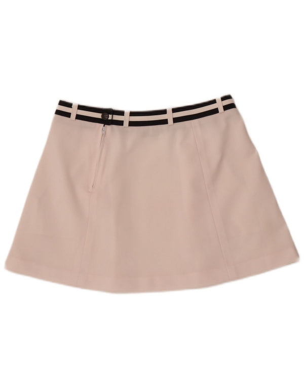 Fila Mini-Tennisrock für Damen, UK 12, Mittelweiß, gestreift, Polyester