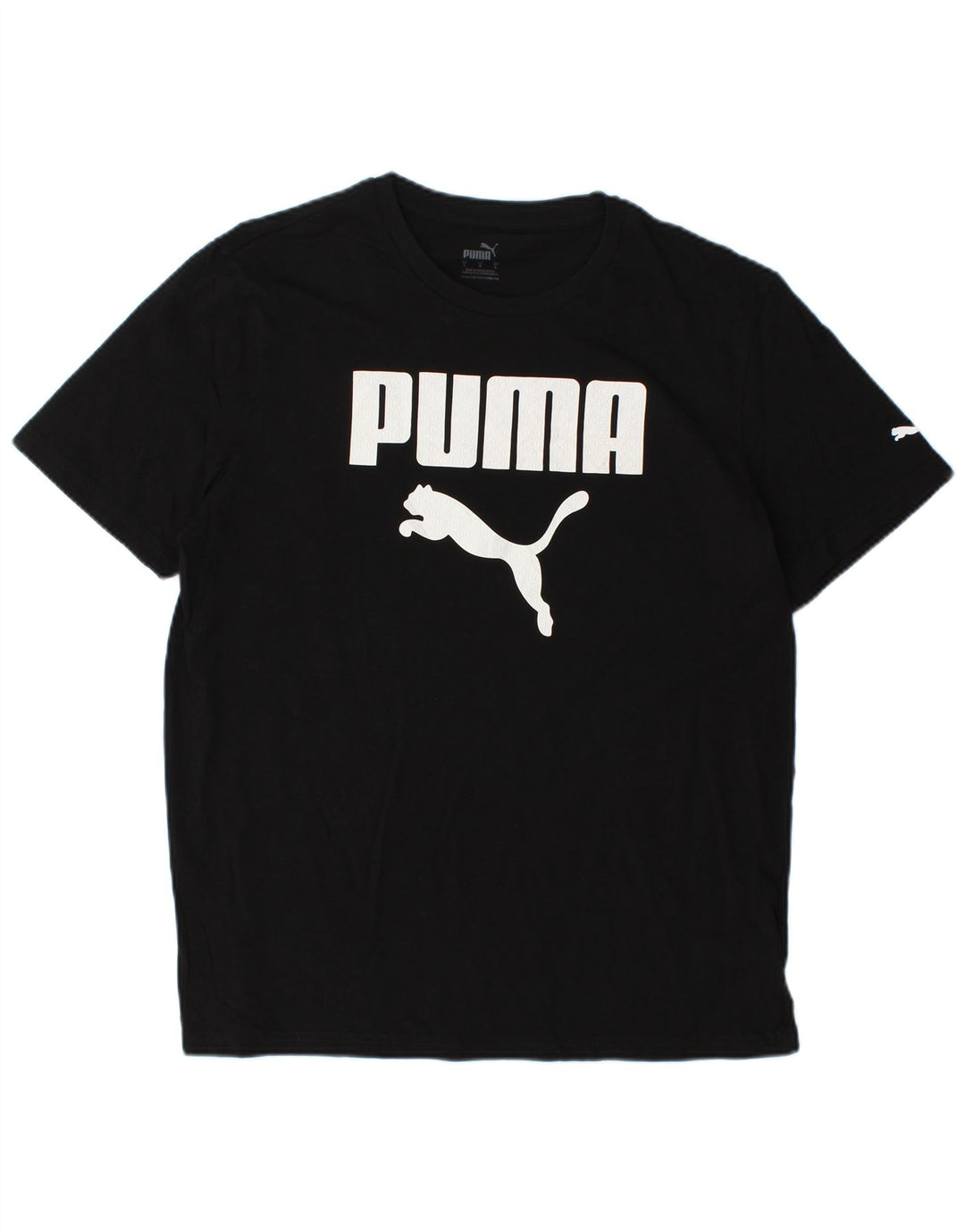 PUMA Herren Graphic T-Shirt Top Large Schwarz Baumwolle