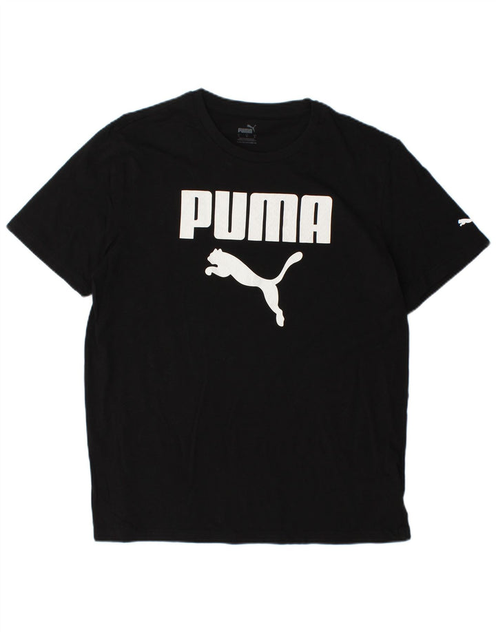 PUMA Herren Graphic T-Shirt Top Large Schwarz Baumwolle