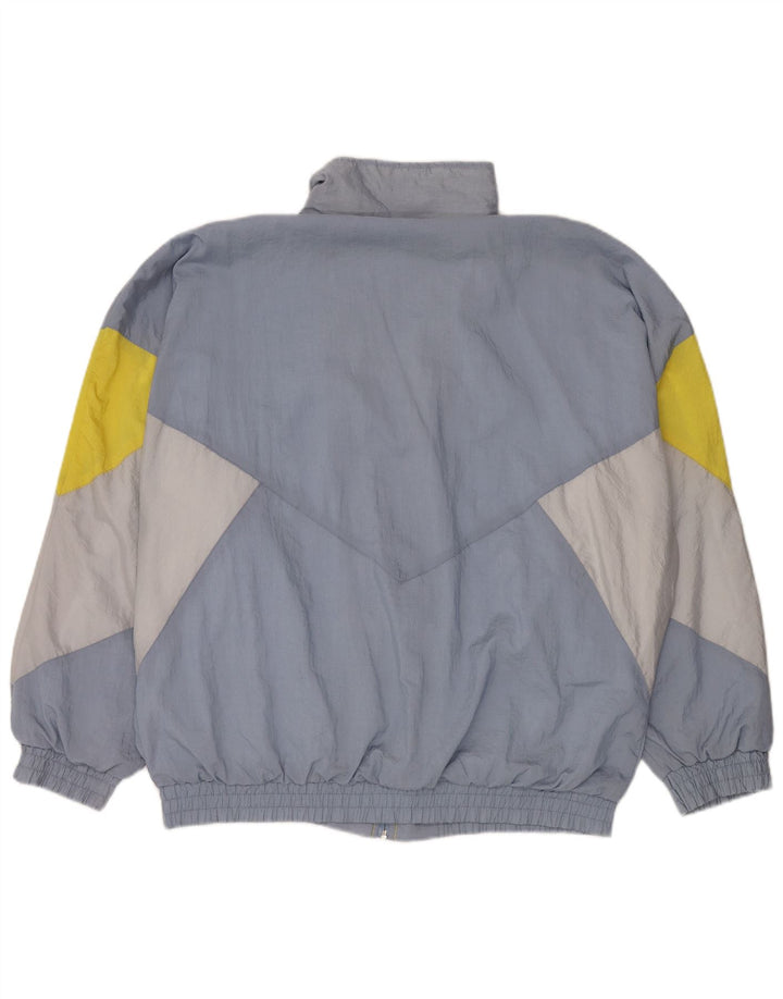 Masita Herren-Trainingsanzugoberteil, XL, blaues Colourblock-Polyamid