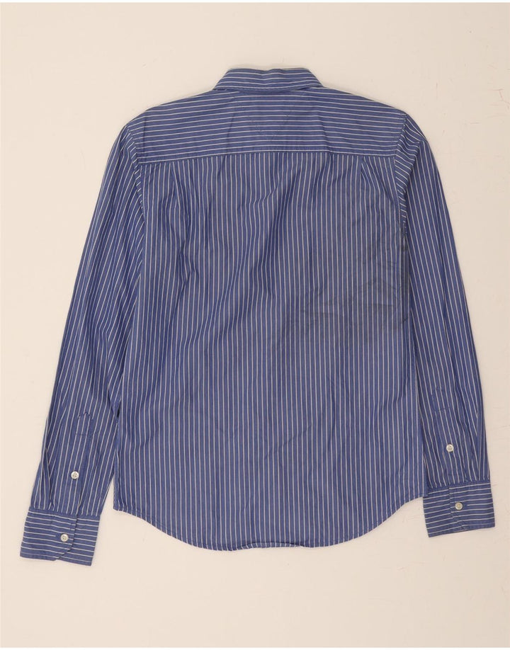 TOMMY HILFIGER Mens Shirt Small Blue Striped Cotton Vintage Tommy Hilfiger and Second-Hand Tommy Hilfiger from Messina Hembry 
