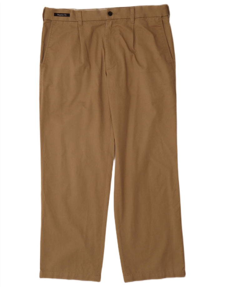 Marks & Spencer Herren Blue Harbor Regular Fit Chinohose W34 L29 Beige