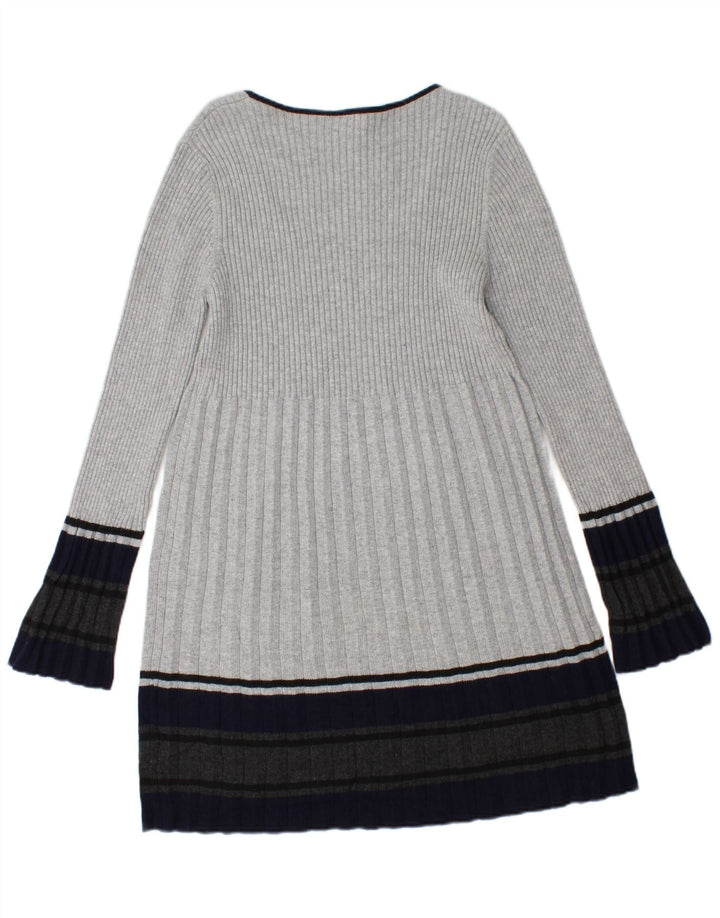 Phase Eight Damen Pulloverkleid UK 14 Mittelgraue Colourblock-Baumwolle