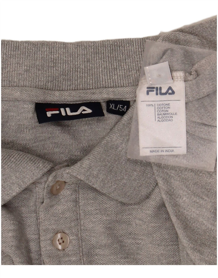 FILA Herren Poloshirt XL Grau Baumwolle