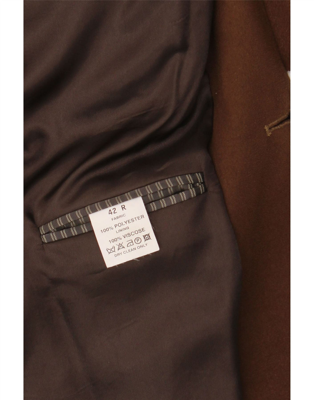 ROBBIE Herren-Blazer mit 3 Knöpfen, UK 42, XL, braun, Polyester