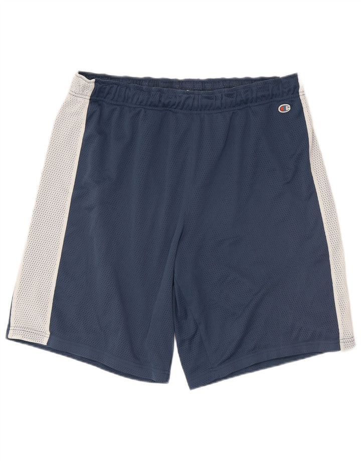 Champion Herren-Sportshorts XL Marineblaues Colourblock-Polyester