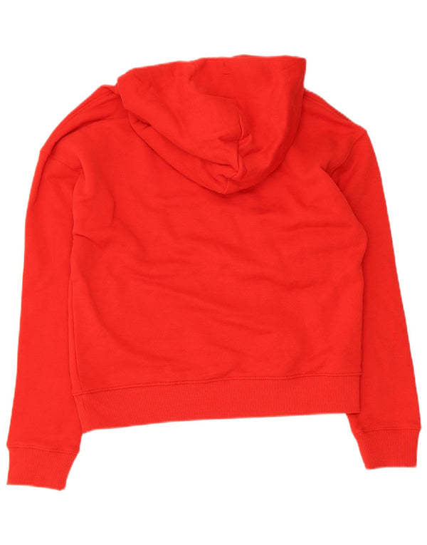 Tommy Hilfiger Damen Übergroßer Kapuzenpullover UK 6 XS Rote Baumwolle