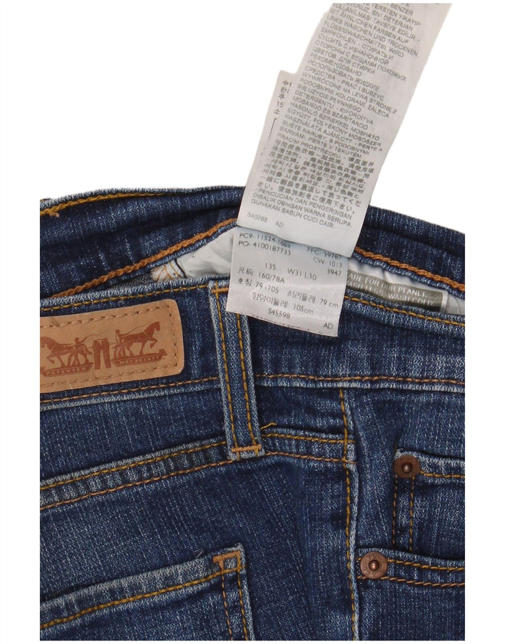 Levi's Damen 524 Too Superlow Bootcut Jeans W31 L30 Blaue Baumwolle