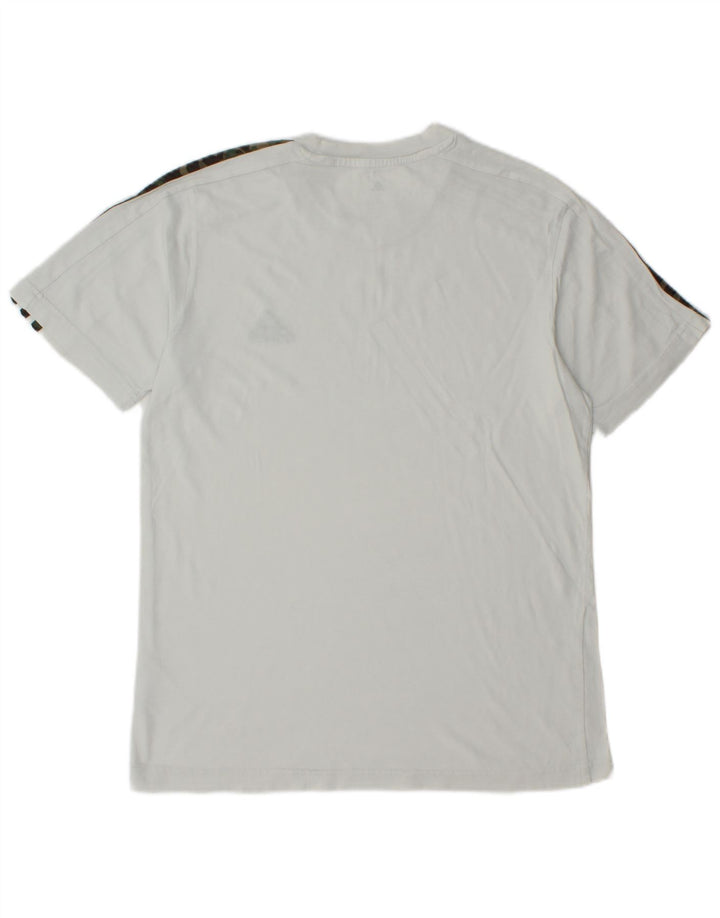 Adidas Herren T-Shirt Top Small Weiß Baumwolle