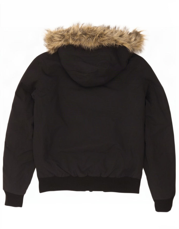 Jack Wolfskin Herren-Bomberjacke mit Kapuze, UK 36/38, mittelschwarzes Polyamid