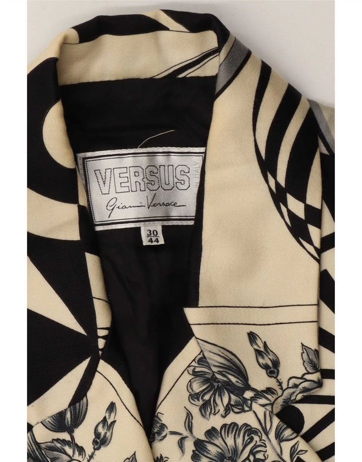 Versus By Gianni Versace Damen-Blazer mit Grafik, EU 44, groß, Beige, Des
